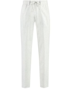 BOSS Drawstring-Waist Trousers - White