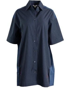JW Anderson Striped Shirt Mini Dress - Blue