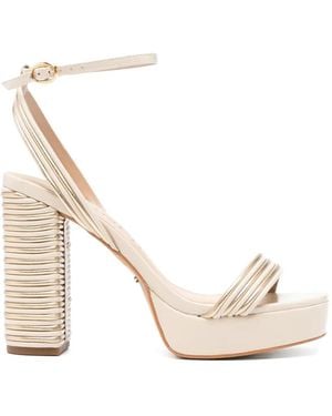 Werner Platform Heeled Sandals - Natural
