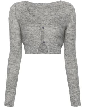 Jacquemus Cardigan Mit Gebürstetem Finish - Grau