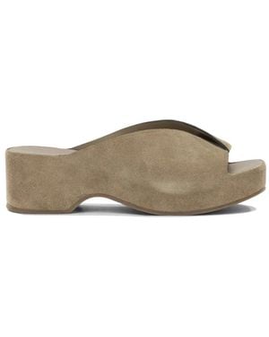 Roberto Del Carlo Sandales Horus En Daim À Brides Croisées - Gray