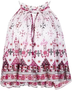 Isabel Marant Fabino Graphic-Print Top - Red