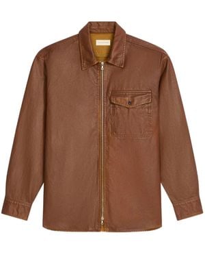 Dries Van Noten Chemise À Fermeture Zippée - Marron