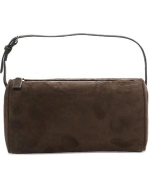 The Row 90's Zip Suede Mini Bag - Marron