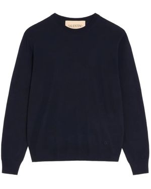 Valentino Garavani Pull À Logo Brodé - Blue