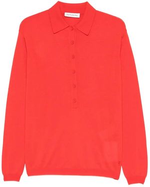 Frankie Shop Polo Tala À Col V - Red
