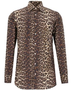 Gabriele Pasini Leopard-Print Shirt - Brown