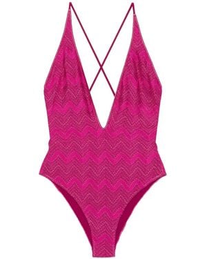 Missoni ジグザグ ワンピース水着 - ピンク