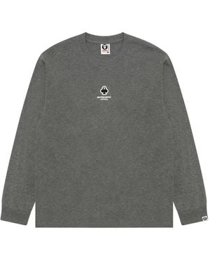 Aape By A Bathing Ape Aape Head-Club Long-Sleeve T-Shirt - Grey