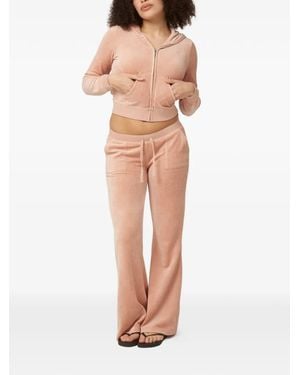 Juicy Couture Heritage Velour Hoodie - Natural