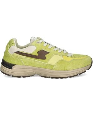 Stepney Workers Club Amiel S-Strike Geo-Merged Trainers - Green