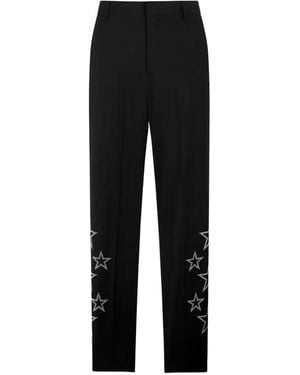 Philipp Plein Rhinestone-Embellished Trousers - Black