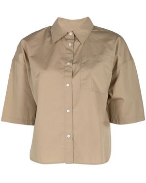 Citizens of Humanity Frances Cropped Cape Shirt - Natural