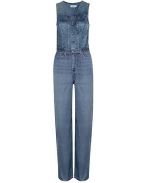 Rag & Bone Denim Button-Fastening Jumpsuit - Blue