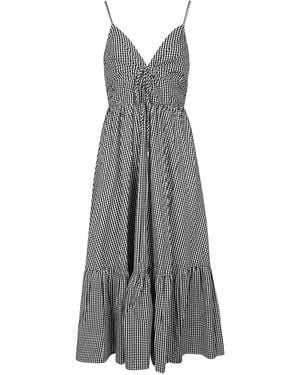 Michael Kors Ruched Midi Dress - Grey