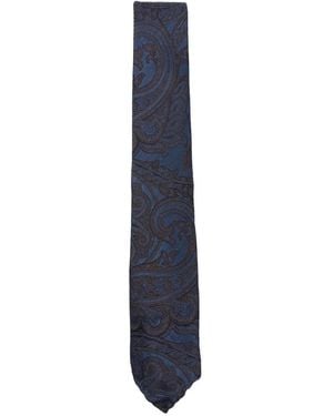 Dell'Oglio Cravatta Con Stampa Paisley - Blu