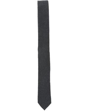 Fendi Geometric-Pattern Wool Tie - White