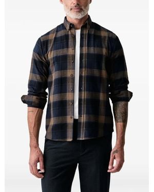 Lindbergh Check Button-Down Shirt - Black