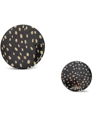 Isabel Marant Set de dos broches Petes con motivo de lunaresx - Negro