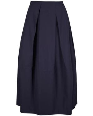 Lafayette 148 New York Knife-Pleat Panelled Skirt - Blue