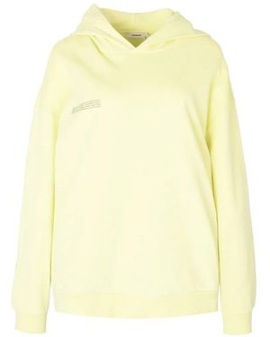 PANGAIA Logo-Print Cotton Hoodie - Yellow