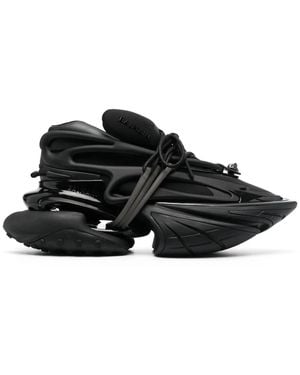 Balmain Leather Unicorn Low-top Trainers - Black