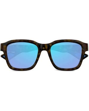 Gucci Eckige GG1640SA Sonnenbrille in Schildpattoptik - Blau