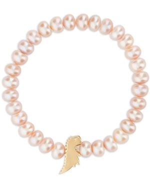 Aliita Perlenarmband Mit 9Kt Dino-Anhänger - Weiß