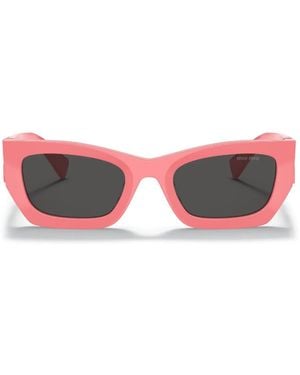 Miu Miu Eckige Glimpse Sonnenbrille - Rot