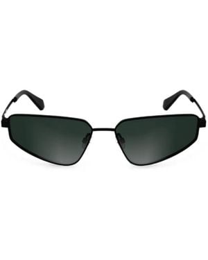 Calvin Klein Geometric-Frame Sunglasses - Green