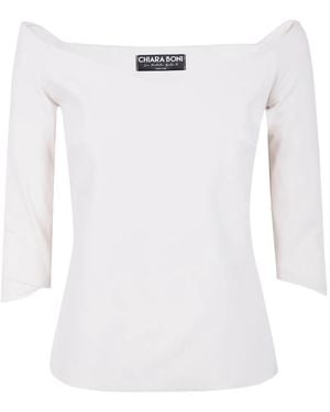 La Petite Robe Di Chiara Boni "Saffron L" Jersey Top - White