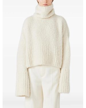 Sa Su Phi Teddy Long-Sleeve Roll-Neck Jumper - White