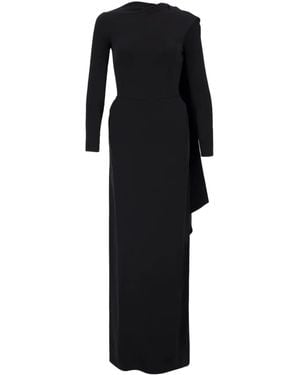 Balenciaga Cape-Design Gown - Black