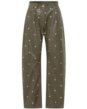 Stella McCartney Stud-Embellished Trousers - Green