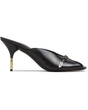 Versace Mules Nyx 80 Mm En Cuir - Black
