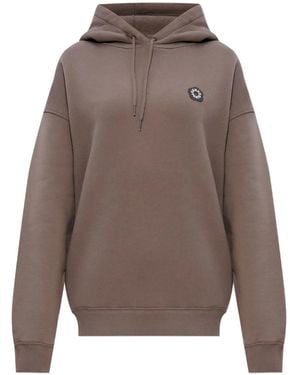 KENZO Logo-embroidered hoodie - Gris