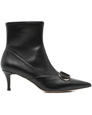 Twinset 60Mm Pointed-Toe Ankle Boots - Black
