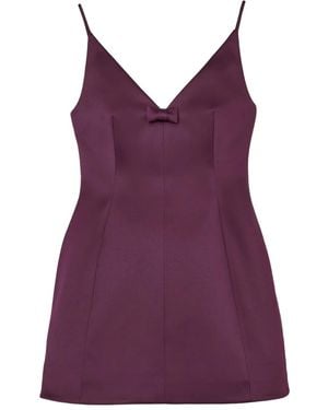Marc Jacobs Bow-Detail Mini Dress - Purple