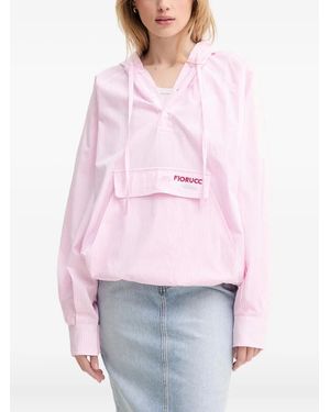 Fiorucci Gingham Hoodie - White