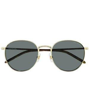 MONT BLANC EYEWEAR Round-Frame Sunglasses - Yellow