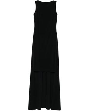 Balenciaga Sleeveless Pleat-Detail Dress - Black