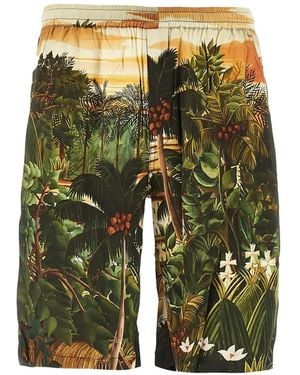 Endless Joy Subak Tropical-Print Shorts - Green