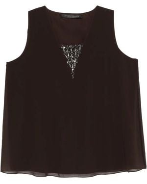 Marina Rinaldi Blusa Con Apliques - Negro