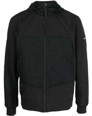 Calvin Klein Heavy-Crinkle Hooded Jacket - Black
