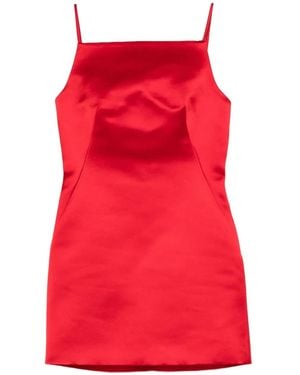 Givenchy Square-Neck Satin Mini Dress - Red