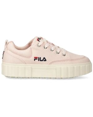 Fila Sandblast Logo Lace-Up Sneakers - Natural
