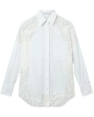 Stella McCartney Lace-Panelled Cotton Shirt - White