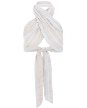 CAYET Cindy Striped Top - White