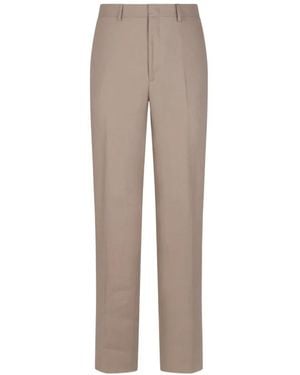 Tagliatore Linen Straight-Leg Pants - Natural