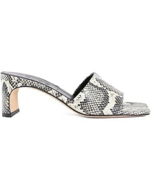 Aeyde Jeanie Mules Mit Schlangen-Print - Weiß